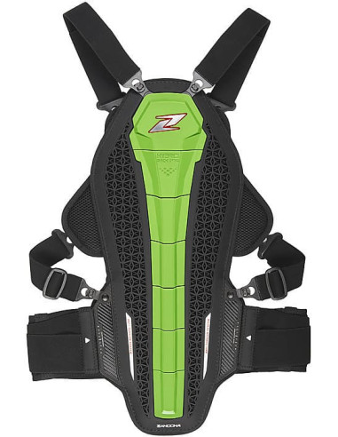 ZANDONA HYBRID ARMOUR GREEN KRŪTINĖS/NUGAROS MOTO APSAUGA