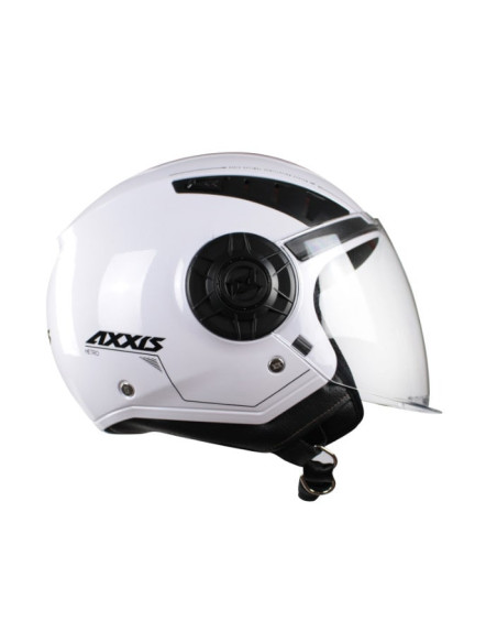 AXXIS JET METRO WHITE ATVIRAS MOTO ŠALMAS