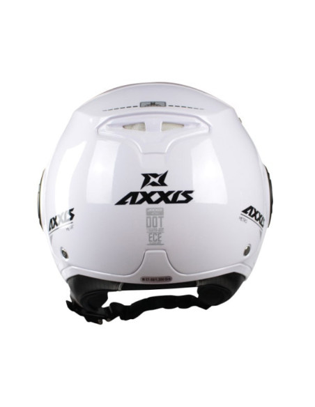 AXXIS JET METRO WHITE ATVIRAS MOTO ŠALMAS