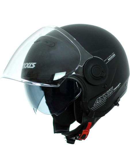 AXXIS RAVEN MATT BLACK ATVIRAS MOTO ŠALMAS