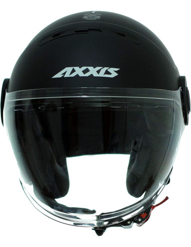 AXXIS RAVEN MATT BLACK ATVIRAS MOTO ŠALMAS