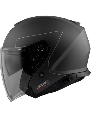 AXXIS MIRAGE MATT BLACK ATVIRAS MOTO ŠALMAS