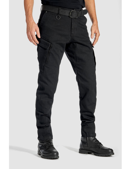 PANDO MOTO MARK BLACK AAA MEN'S MOTO JEANS