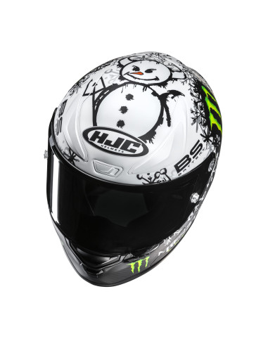 HJC RPHA 1 V2 CARBON SNOW DIABLO SPORTINIS/UŽDARAS MOTO ŠALMAS