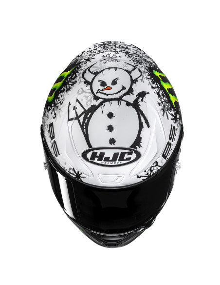 HJC RPHA 1 V2 CARBON SNOW DIABLO SPORTINIS/UŽDARAS MOTO ŠALMAS