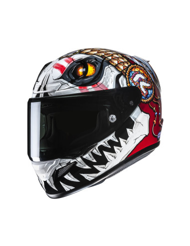 HJC RPHA 12 SKULLY/MC1 SPORTINIS/UŽDARAS MOTO ŠALMAS