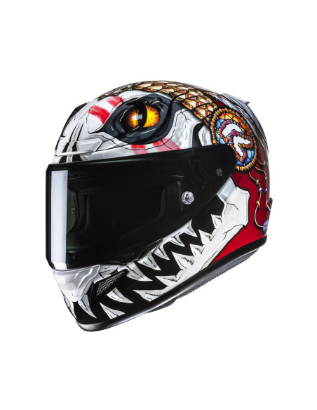 HJC RPHA 12 SKULLY/MC1 SPORTINIS/UŽDARAS MOTO ŠALMAS