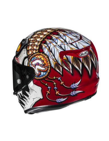 HJC RPHA 12 SKULLY/MC1 SPORTINIS/UŽDARAS MOTO ŠALMAS