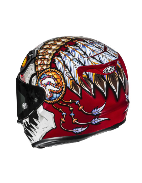 HJC RPHA 12 SKULLY/MC1 SPORTINIS/UŽDARAS MOTO ŠALMAS