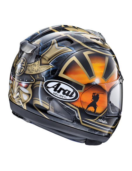 ARAI RX-7V EVO PEDROSA SPIRIT GOLD SPORTINIS/UŽDARAS MOTO ŠALMAS