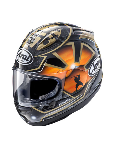 ARAI RX-7V EVO PEDROSA SPIRIT GOLD SPORTINIS/UŽDARAS MOTO ŠALMAS