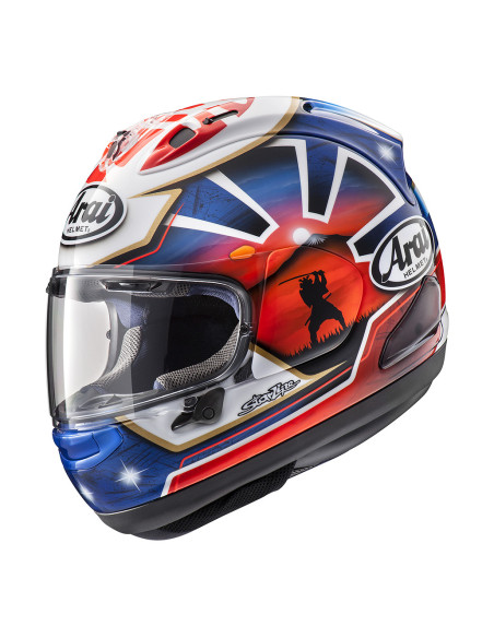 ARAI RX-7V EVO PEDROSA SPIRIT BLUE SPORTINIS/UŽDARAS MOTO ŠALMAS