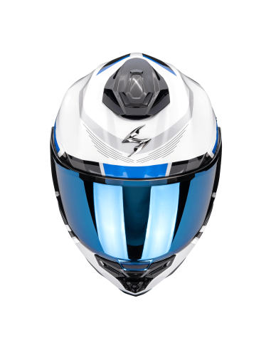 SCORPION EXO-1500 AIR ARENA BLUE SPORTINIS/UŽDARAS MOTO ŠALMAS