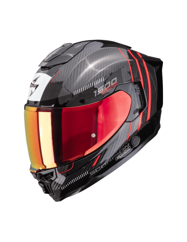 SCORPION EXO-1500 AIR CARBON ZITY BLACK/RED SPORTS/CLOSED HELMET