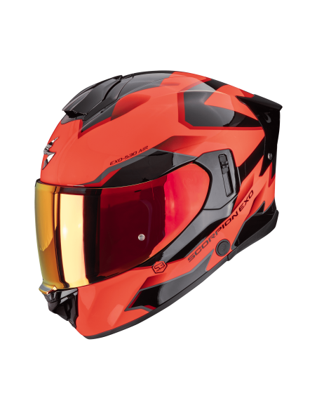 SCORPION EXO-530 EVO AIR CLIP RED/BLACK SPORTINIS/UŽDARAS MOTO ŠALMAS