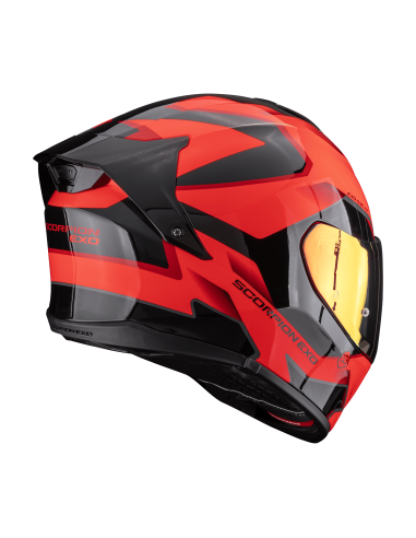 SCORPION EXO-530 EVO AIR CLIP RED/BLACK SPORTINIS/UŽDARAS MOTO ŠALMAS