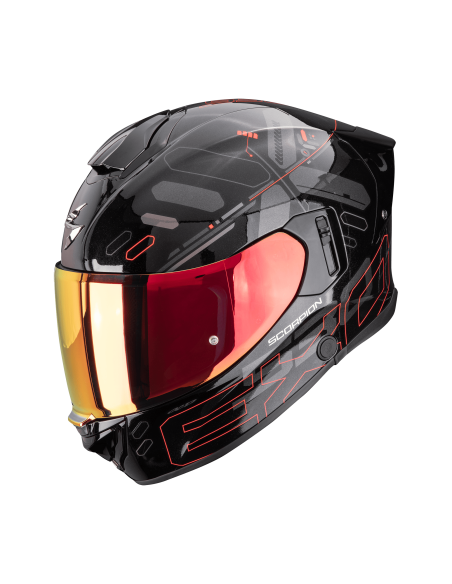 SCORPION СПОРТИВНЫЙ/ВНУТРЕННИЙ МОТОЦИКЛЕТНЫЙ ШЛЕМ EXO-530 EVO AIR FOND ЧЕРНЫЙ/КРАСНЫЙ