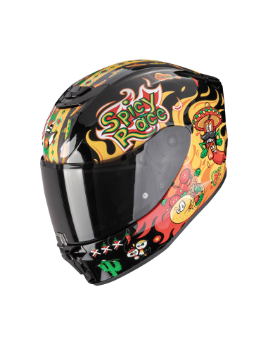 SCORPION EXO-JNR YUCATAN BLACK SPORTINIS/UŽDARAS MOTO ŠALMAS