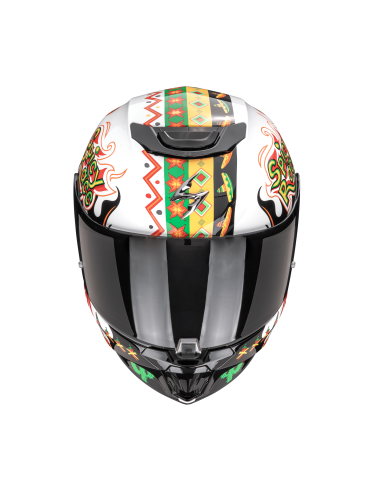 SCORPION EXO-JNR YUCATAN WHITE SPORTINIS/UŽDARAS MOTO ŠALMAS