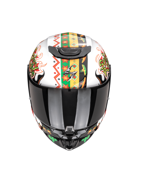 SCORPION EXO-JNR YUCATAN WHITE SPORTINIS/UŽDARAS MOTO ŠALMAS