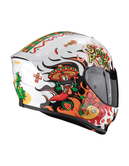 SCORPION СПОРТИВНЫЙ/ВНУТРЕННИЙ МОТОЦИКЛЕТНЫЙ ШЛЕМ EXO-JNR YUCATAN WHITE