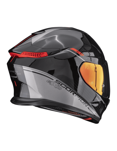 SCORPION EXO-GT SP AIR ASPHALT BLACK/SILVER SPORTINIS/UŽDARAS MOTO ŠALMAS