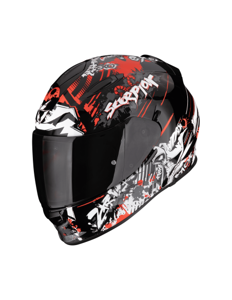 SCORPION EXO-491 SPECTOR RED SPORTINIS/UŽDARAS MOTO ŠALMAS
