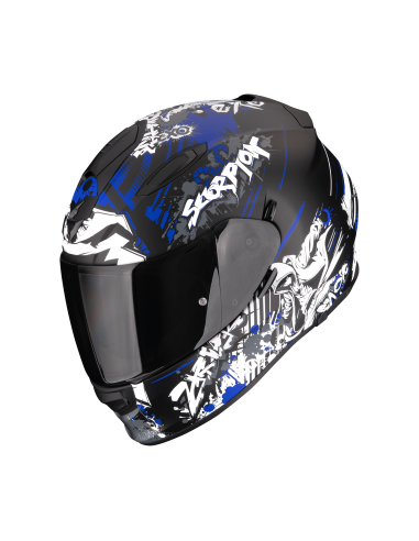 SCORPION EXO-491 SPECTOR BLUE SPORTINIS/UŽDARAS MOTO ŠALMAS