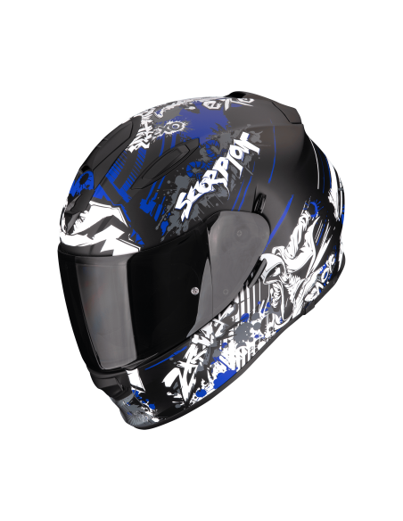SCORPION EXO-491 SPECTOR BLUE SPORTINIS/UŽDARAS MOTO ŠALMAS