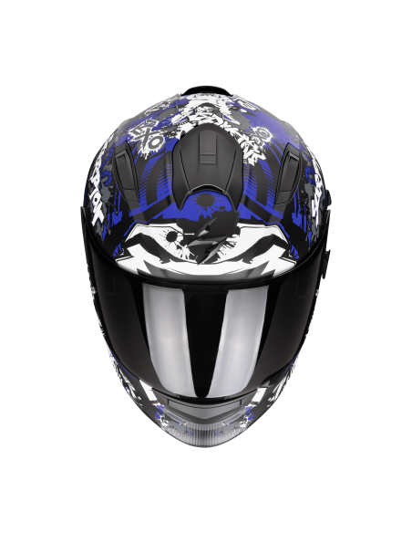 SCORPION EXO-491 SPECTOR BLUE SPORTINIS/UŽDARAS MOTO ŠALMAS