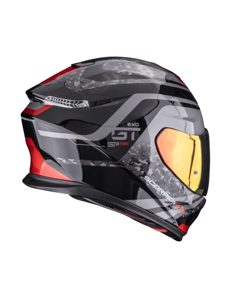SCORPION EXO-GT SP AIR ARTEN BLACK/RED SPORTINIS/UŽDARAS MOTO ŠALMAS