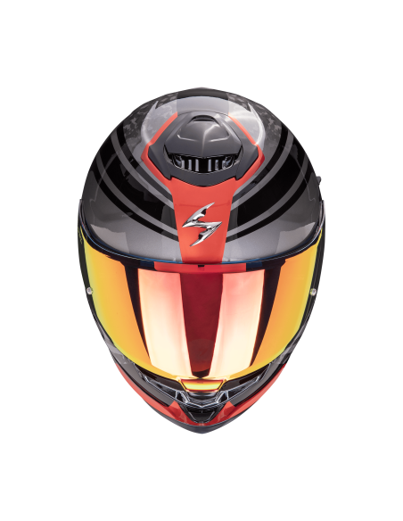 SCORPION EXO-GT SP AIR ARTEN BLACK/RED SPORTINIS/UŽDARAS MOTO ŠALMAS