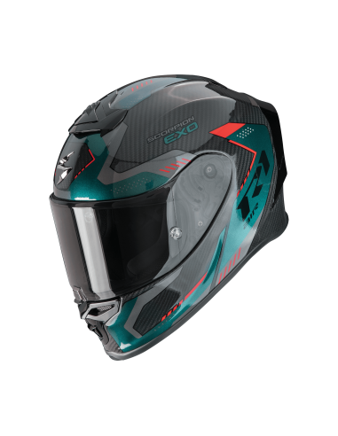 SCORPION EXO-R1 CARBON EVO AIR PROPEL BLACK/GREEN SPORTS/INDOOR HELMET