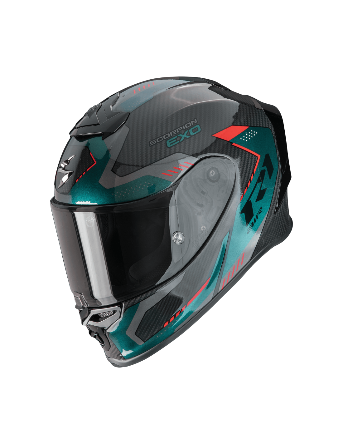 SCORPION EXO-R1 CARBON EVO AIR PROPEL BLACK/GREEN Helmet size XS