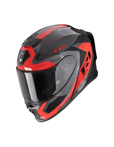 SCORPION EXO-R1 CARBON EVO AIR PROPEL BLACK/RED SPORTS/CLOSED HELMET