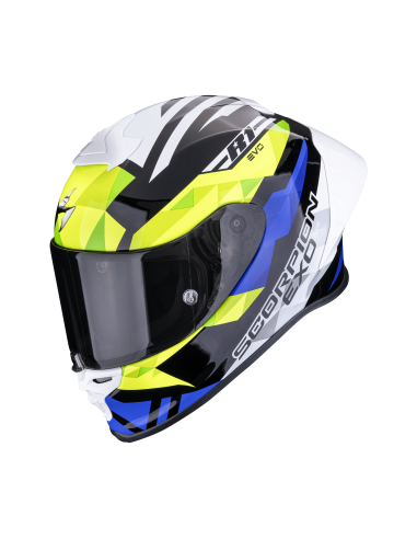 SCORPION СПОРТИВНЫЙ/ВНУТРЕННИЙ ШЛЕМ EXO-R1 EVO II AIR VALERE ЧЕРНЫЙ/СИНИЙ/ЖЕЛТЫЙ