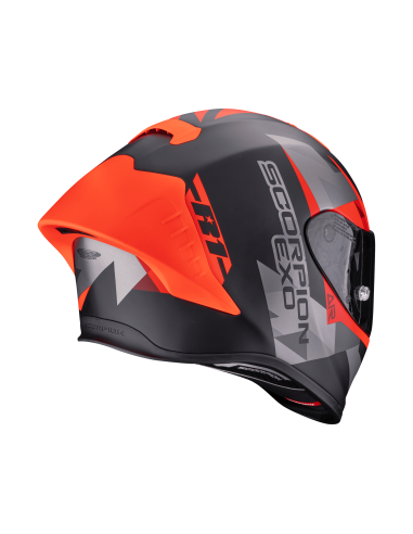 SCORPION EXO-R1 EVO II AIR VALERE BLACK/RED SPORTINIS/UŽDARAS MOTO ŠALMAS