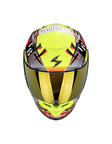 SCORPION СПОРТИВНЫЙ/МОТО ШЛЕМ EXO-R1 EVO II AIR ARON MISANO SILVER/YELLOW/BLUE