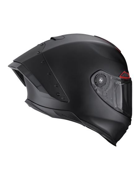 SCORPION EXO-RACE AIR BLACK MATT/RED SPORTINIS/UŽDARAS MOTO ŠALMAS