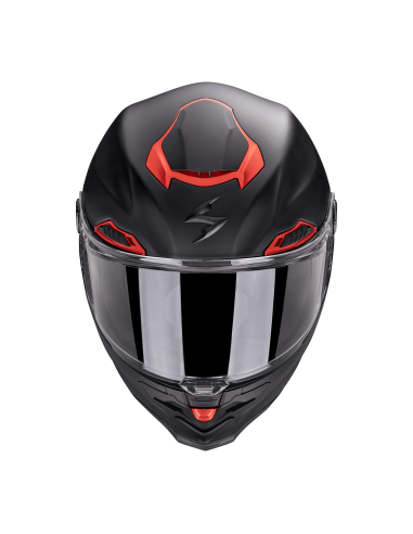SCORPION EXO-RACE AIR BLACK MATT/RED SPORTINIS/UŽDARAS MOTO ŠALMAS