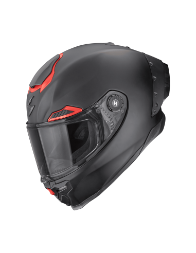 SCORPION EXO-RACE AIR BLACK MATT/RED SPORTINIS/UŽDARAS MOTO ŠALMAS