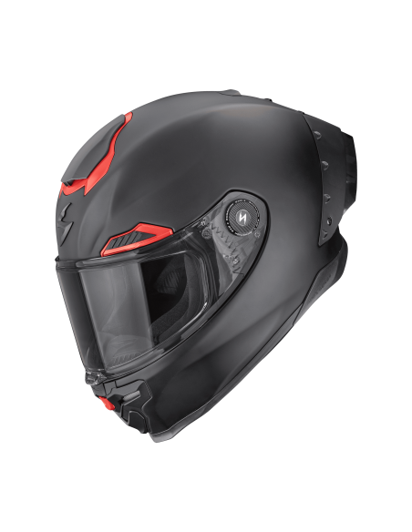 SCORPION EXO-RACE AIR BLACK MATT/RED SPORTINIS/UŽDARAS MOTO ŠALMAS