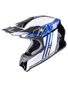 SCORPION VX-16 EVO AIR LIGNES BLACK/BLUE KROSINIS MOTO ŠALMAS