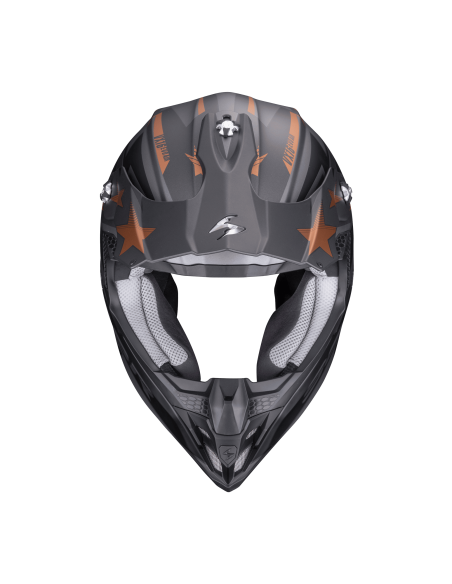SCORPION VX-16 EVO AIR LIGNES BLACK/YELLOW KROSINIS MOTO ŠALMAS