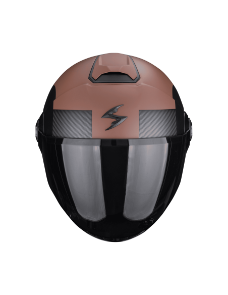 SCORPION EXO-CITY II SHEER BROWN/BLACK ATVIRAS MOTO ŠALMAS