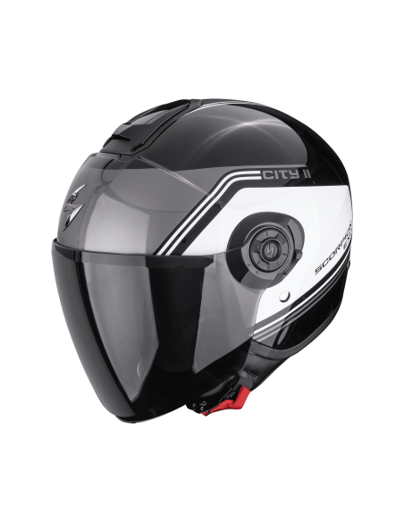 SCORPION EXO-CITY II VITA BLACK/WHITE OPEN MOTORCYCLE HELMET