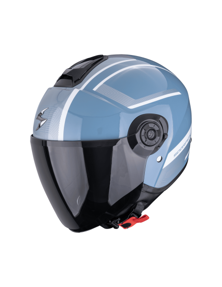SCORPION EXO-CITY II COSMOS BLUE/SILVER ATVIRAS MOTO ŠALMAS
