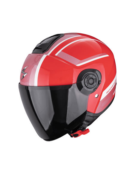 SCORPION EXO-CITY II COSMOS RED/SILVER ATVIRAS MOTO ŠALMAS