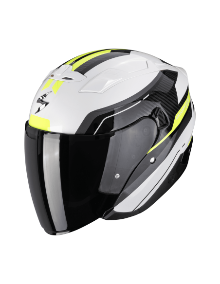 SCORPION EXO-230 HIPE WHITE/BLACK/YELLOW OPEN MOTORCYCLE HELMET