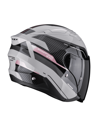 SCORPION EXO-230 HYPE GREY/PINK OPEN MOTORCYCLE HELMET